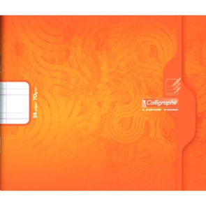 Piqûre maternelle, format à l'italienne 17 x 14,7 cm, 24 pages (12 feuilles), Double Ligne 5 mm interligne et verticale Papier vélin surfin 70 g