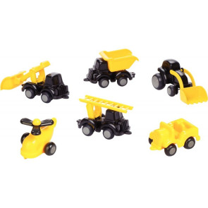 Baril de 20 mini véhicules de construction Baby Viking toys, 7 cm