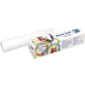 Rouleau papier blanc adhésif repositionnable 30 cm x 12,2 m