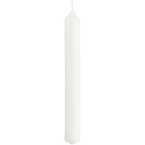 Lot de 10 bougies blanches hauteur 10 cm diamètre 1,6 cm