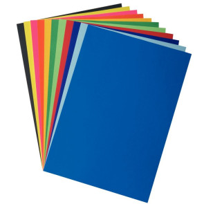 Paquet de 25 feuilles affiche couleurs éclatantes 85g format 60x80cm couleur bleu foncé
