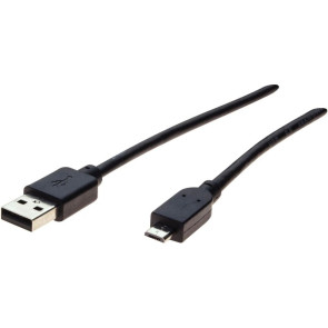 Cordon USB 2.0 Male/Male USB A vers Micro USB B longueur 3 mètres