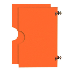Portes en bois pour meuble à étagère, coloris: orange
