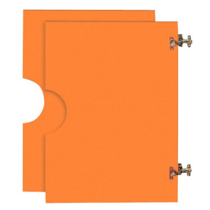 2 portes hautes en bois pour la grande armoire orange, coloris: orange