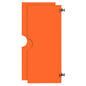 2 grandes portes 2/3 battantes en bois pour la grande armoire orange, coloris: orange