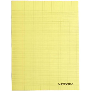 Piqûre 48 pages couverture polypropylène A4 (21x297 cm) seyes 90g Couverture: jaune
