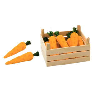 Cagette de 10 carottes en bois