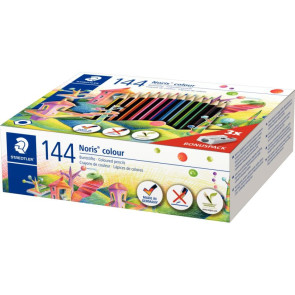 Recharge Classpack 144 crayons de couleur Noris dont 12 crayons + 3 tailles-crayons offerts