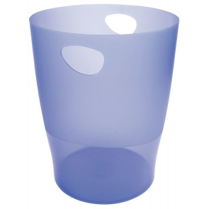 Corbeille à papier Ecobin bleu transparent 15L