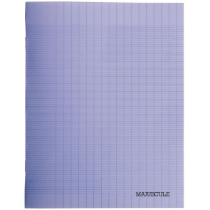 Piqûre 48 pages, couverture polypropylène 24x32cm, séyès 90g Couverture : violet
