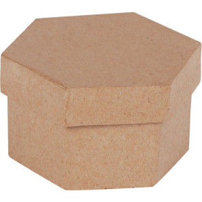 Lot de 10 boîtes hexagonales en carton, diamètre 8 cm