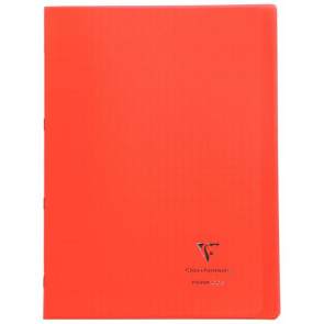 Piqûre 96 pages 21x29,7 cm KOVERBOOK, seyès 90g Couverture en polypropylène, rouge