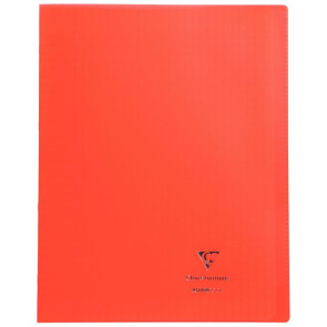 Piqûre 96 pages 24x32 cm KOVERBOOK, seyès 90g Couverture en polypropylène, rouge