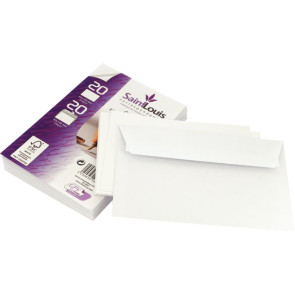 Paquet de 20 enveloppes de visite blanches 90x140 bandes de protection + 20 cartes de visites