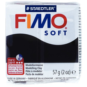 Bloc de pâte à modeler Fimo Soft 57 grammes noir
