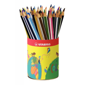 Pot de 38 crayons de couleur triangulaires