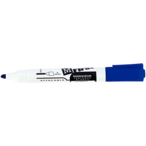 Marqueur pour tableau blanc MFirst pointe ogive 1 à 3 mm bleu