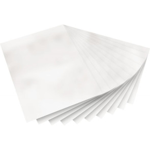 Pochette de 10 feuilles transparentes électrostatiques pour vitrail format 23 x 33 cm