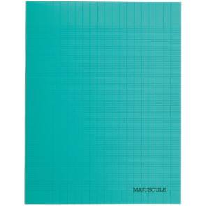 Piqûre 32 pages couverture polypropylène 17x22 cm seyes 90g Couverture :  vert