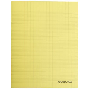 Piqûre 32 pages couverture polypropylène 17x22 cm seyes 90g Couverture :  jaune