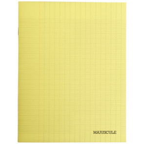 Piqûre 96 pages couverture polypropylène 17x22 cm seyes 90g Couverture :  jaune