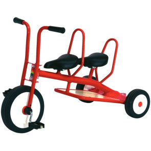 Tricycle 3/6 ans Carry 2 Places Rouge