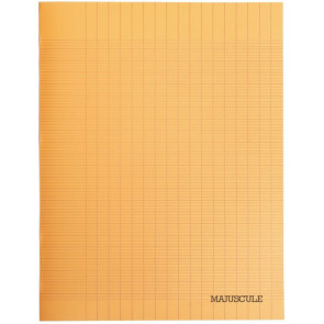 Piqûre 96 pages couverture polypropylène 17x22 cm seyes 90g Couverture :  orange