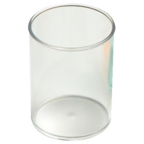 Pot à crayons rond diamètre 7 cm Cristal transparent