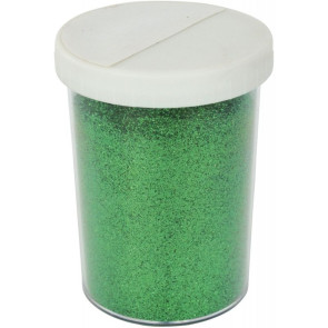 Salière de 100 grammes de poudre scintillante vert