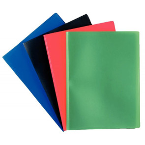 Carton de 25 protège-documents couverture souple en polypropylène 20 vues coloris assortis