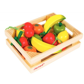 Cagette de 12 fruits en bois