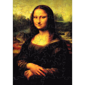 Puzzle en bois d'environ 50 pièces, La Joconde - Mona Lisa de LEONARD DE VINCI